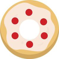 Sweet Donuts Illustration with Sprinkles. Delicious Cake. Flat Cartoon Style. Isolated on White Background vector