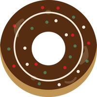 Sweet Donuts Illustration with Sprinkles. Delicious Cake. Flat Cartoon Style. Isolated on White Background vector