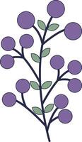 Hand Drawn Floral Botanical Branch. Isolated Illustration vector