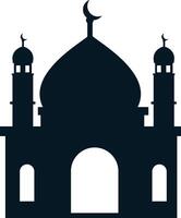 islámico mezquita silueta. ramadhan kareem mezquita. ilustración diseño vector