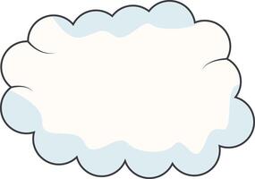 Cartoon Clouds on White Background. For Comic Ornament vector