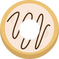 Sweet Donuts Illustration with Sprinkles. Delicious Cake. Flat Cartoon Style. Isolated on White Background vector