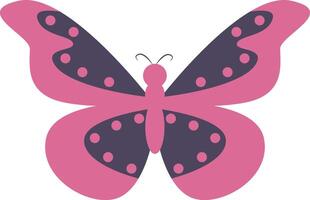 Adorable Butterfly Illustration in Flat Cartoon Design. Isolated on White Background. vector