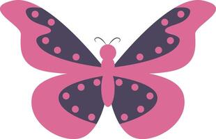 Adorable Butterfly Illustration in Flat Cartoon Design. Isolated on White Background. vector