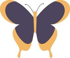 Adorable Butterfly Illustration in Flat Cartoon Design. Isolated on White Background. vector