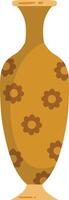 Ceramic Vase Illustration on White Background. with Floral and Abstract Pattern vector