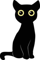 Happy International Cat Day Silhouette. Illustration with Flat Cartoon Design vector