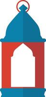 Ramadan Kareem Lantern Icon with Flat Cartoon Design. Arabic Lantern for Template Background vector