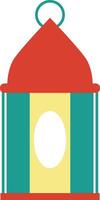 Ramadan Kareem Lantern Icon with Flat Cartoon Design. Arabic Lantern for Template Background vector