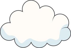 dibujos animados nubes en blanco antecedentes. para cómic ornamento vector