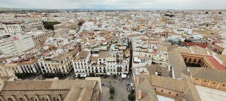 Sevilla street view from Giralda tower, phone photo, Sevilla, Andalucia, Spain, April 2024 photo