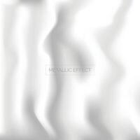 Metallic silver textured background reflective flowing shape vector