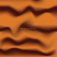 Metallic bronze textured background reflective flow vector