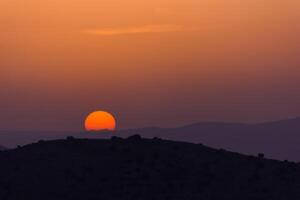 el hermosa puesta de sol desde Constantino Argelia foto