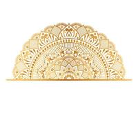 Clásico lujo dorado mandala arabesco islámico modelo para Boda invitación antecedentes vector
