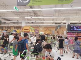 Bangkok, Thailand on July 22 2023. The atmosphere at the Big C Department Store is very busy photo