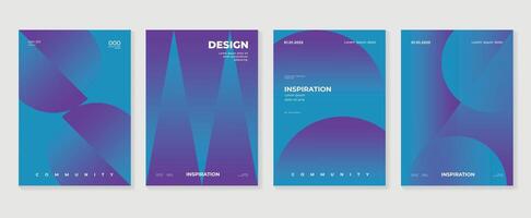 resumen degradado antecedentes colocar. minimalista estilo cubrir modelo con vibrante perspectiva 3d geométrico prisma formas recopilación. ideal diseño para social medios de comunicación, póster, cubrir, bandera, volantes. vector