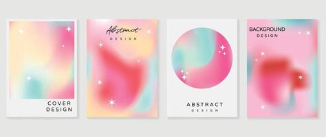 Fluid gradient background . Cute and minimal style posters with colorful, geometric shapes, sparkle and liquid color. Modern wallpaper design for social media, idol poster, banner, flyer. vector