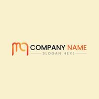 Initial MQ letter Logo design template. vector