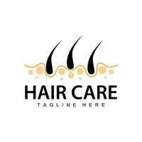 Hair care logo design simple hair skin care silhouette illustration template vector