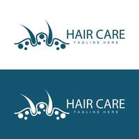 Hair care logo design simple hair skin care silhouette illustration template vector