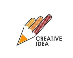 Design and education creative idea pencil icon vector