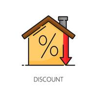 Real estate, apartment mortgage, house rent icon vector