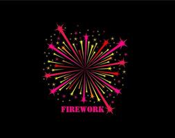 Carnival firework icon, birthday event firecracker vector
