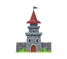 Cartoon castle, kingdom palace, medieval fortress vector