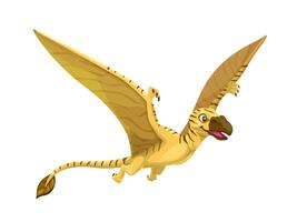 Cartoon dimorphodon dinosaur character, vector