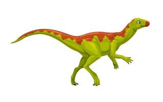 Cartoon Hypsilophodon dinosaur character vector