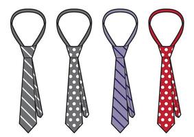 Set of ties isolated on white background. vector