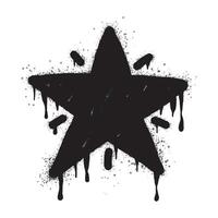 Spray Painted Graffiti star icon isolated on white background. vector