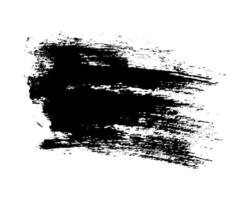 Black brush stroke. Hand drawn ink spot isolated on white background. illustration vector