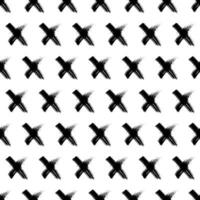 Seamless pattern with hand drawn cross symbols vector