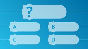 Multiple choice quiz template vector