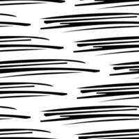 Seamless pattern with black pencil brushstrokes vector