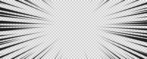 Comic book page with black lines isolated on background. Template with flash explosion rays effect texture. illustration vector