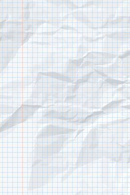 White clean crumpled checkered paper