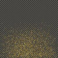 Gold glittering dust on a gray background. Dust with gold glitter effect and empty space for your text. illustration vector
