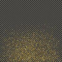 Gold glittering dust on a gray background. Dust with gold glitter effect and empty space for your text. illustration vector