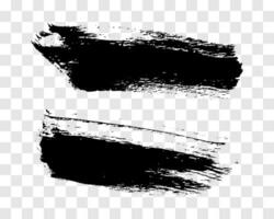 Set of black hand drawn brush strokes vector