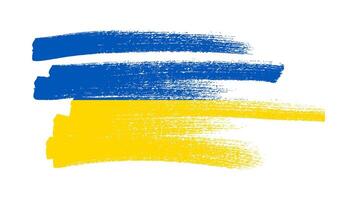 Ukrainian national flag in grunge style vector