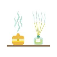 Electric aroma lamp and aroma diffuser vector