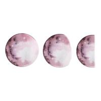 Set of watercolor pink moon vector