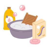 doodle tools for hand washing vector