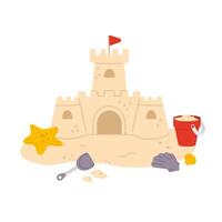 illustration of sand castle vector