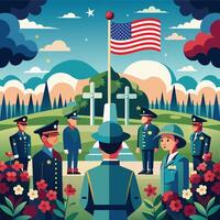 Memorial day of America may 27 vector