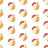 Beach ball seamless pattern. Summer background vector