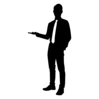 Illustration of business man silhouette isolated on white background vector